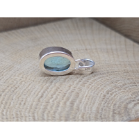 Echt zilveren hanger met topaas